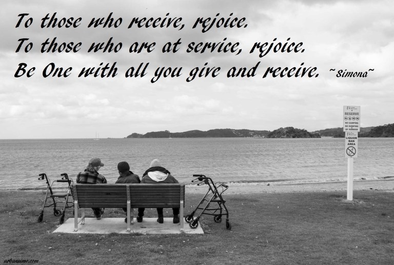 rejoice at service or when you receive